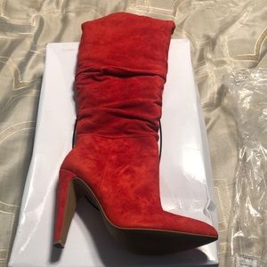 New in the box Red suede Steve Madden boots